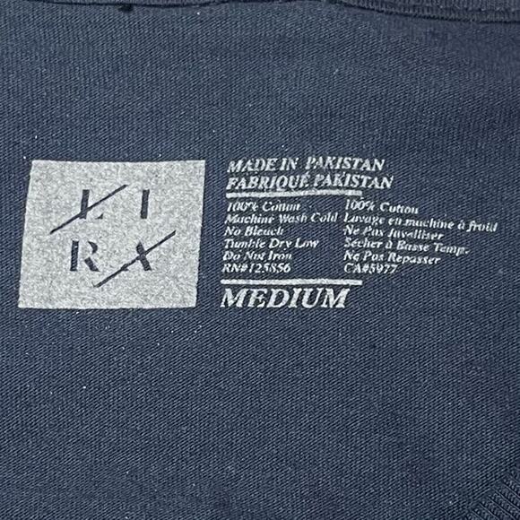 NEW LIRA Clothing T Shirt Mens Size Medium Blue Logo Spell Out Graphic Print - Picture 2 of 9